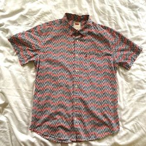Vintage levi’s checkered print button down - size M
